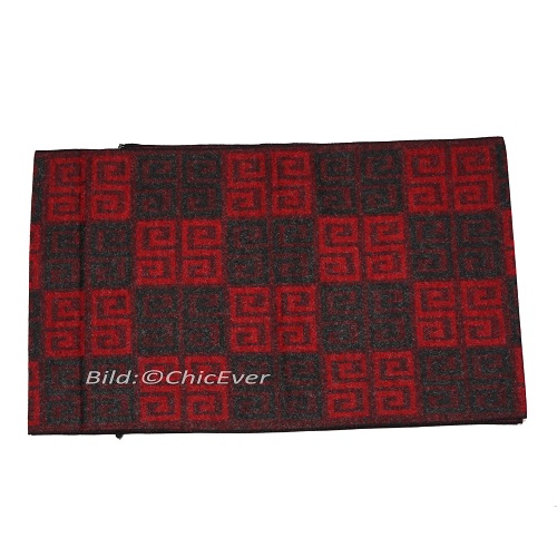 Eleganter Schal aus Wolle, Wollschal, 30cmx180cm, schwarz, rot, 3113